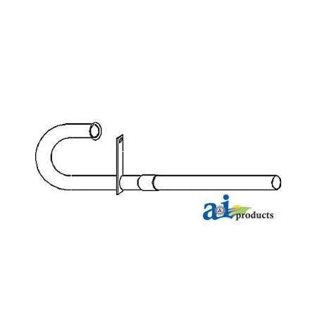A & I Products Vertical Exhaust Pipe 32.5" x14" x4" A-FDE160